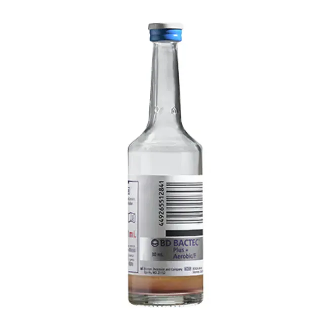 BD BACTEC Plus Aerobic medium in plastic culture vials.