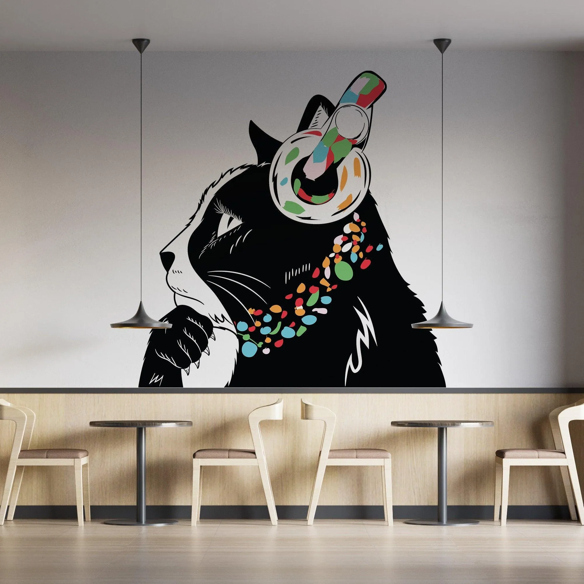 Cat Wall Sticker - Kitten Head Decal