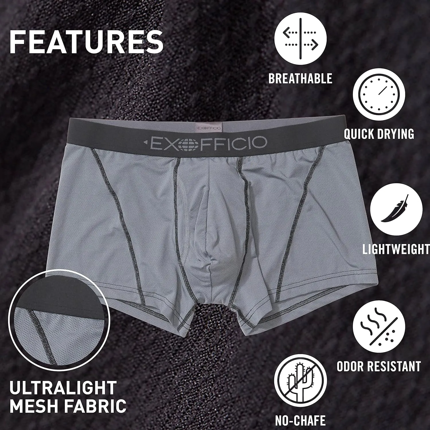 ExOfficio Men's Standard Give-n-go Sport 2.0 Boxer Brief 3 "
