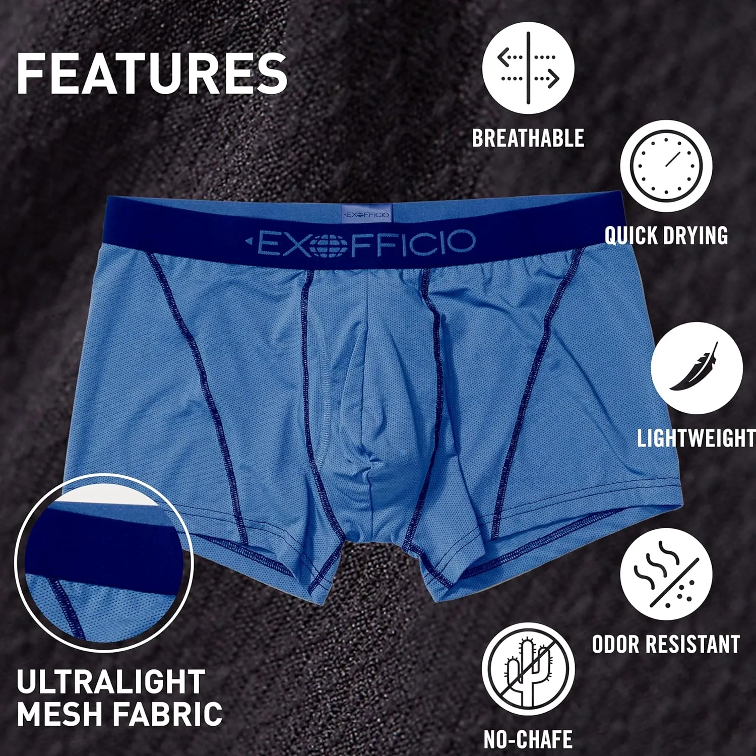 ExOfficio Men's Standard Give-n-go Sport 2.0 Boxer Brief 3 "