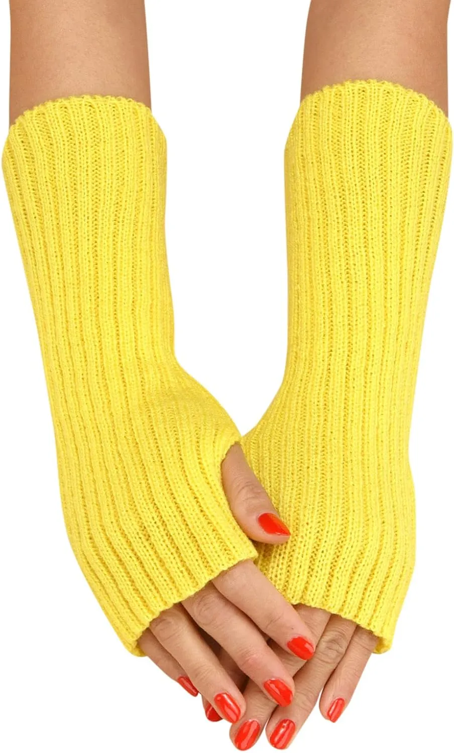 Fingerless Gloves for Women Winter Knitted Convertible Fingerless Gloves Wool Mittens Warm Mitten Glove Comfortable Thermal Elastic Stretch Texting Glove for Traveling, Cycling, Running