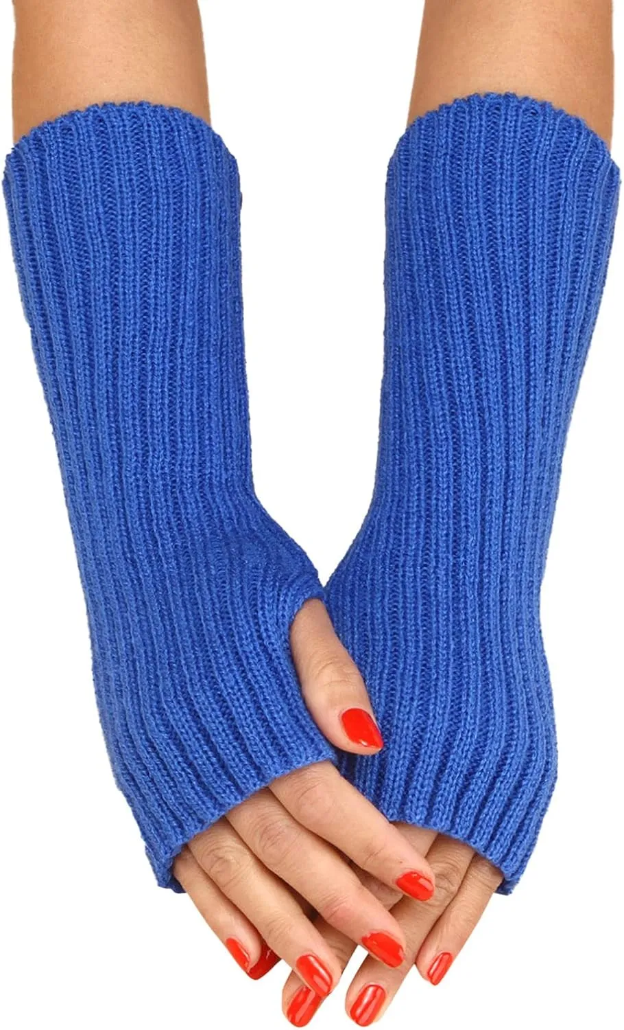 Fingerless Gloves for Women Winter Knitted Convertible Fingerless Gloves Wool Mittens Warm Mitten Glove Comfortable Thermal Elastic Stretch Texting Glove for Traveling, Cycling, Running