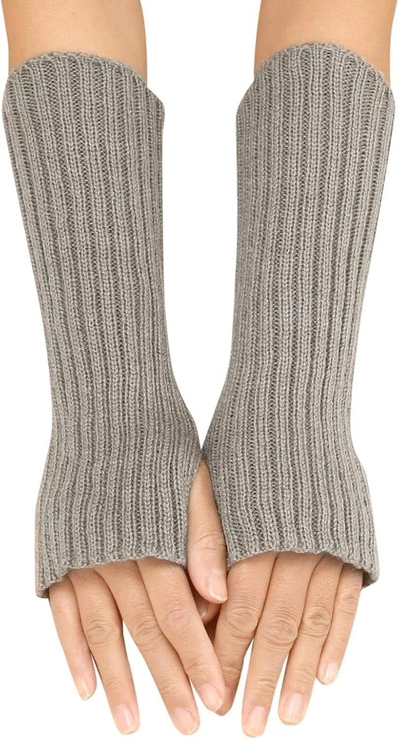Fingerless Gloves for Women Winter Knitted Convertible Fingerless Gloves Wool Mittens Warm Mitten Glove Comfortable Thermal Elastic Stretch Texting Glove for Traveling, Cycling, Running