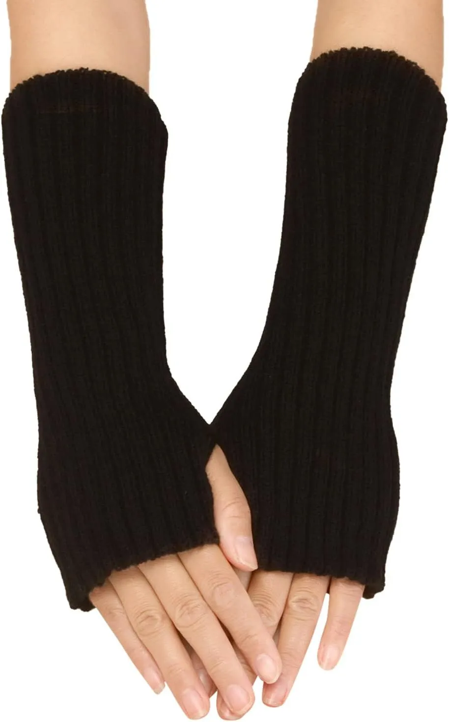 Fingerless Gloves for Women Winter Knitted Convertible Fingerless Gloves Wool Mittens Warm Mitten Glove Comfortable Thermal Elastic Stretch Texting Glove for Traveling, Cycling, Running