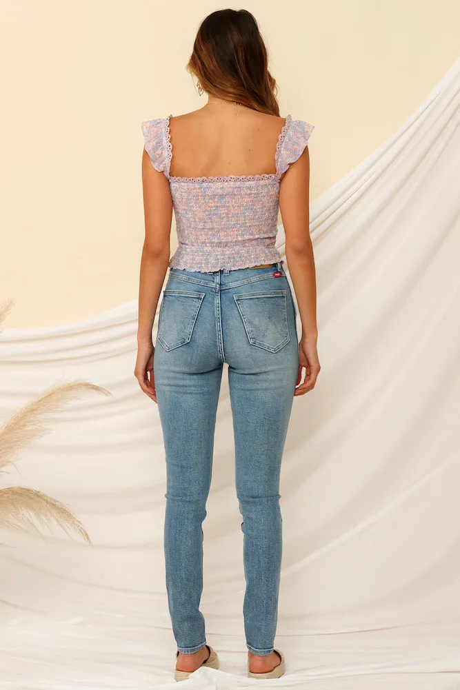 Light Me Up Crop Top Purple