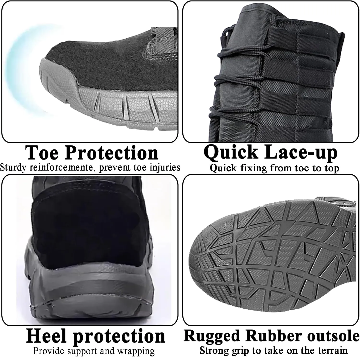 Lightweight Military Tactical Combat Boots Men Outdoor Hiking Desert Army Boots Breathable Male Jungle Shoes Man Side Zipper