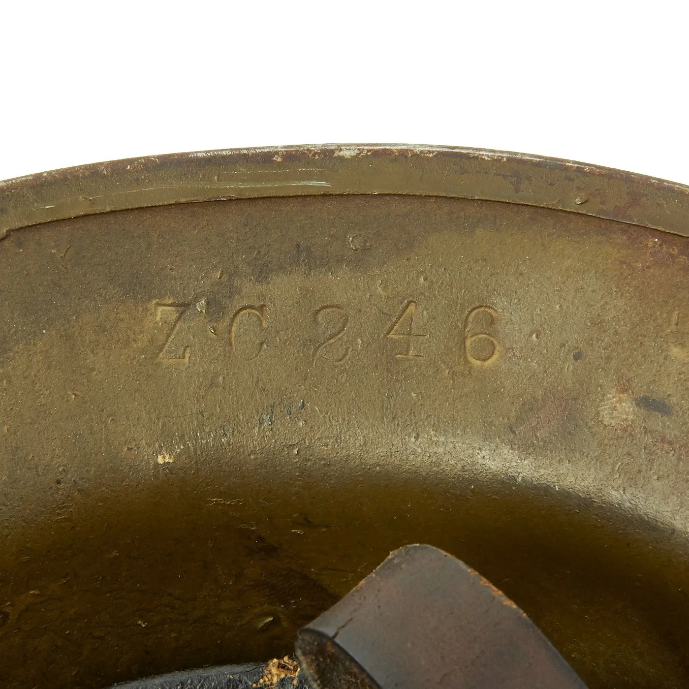 Original U.S. WWI 4th Marine Brigade HQ Model 1917 Helmet
