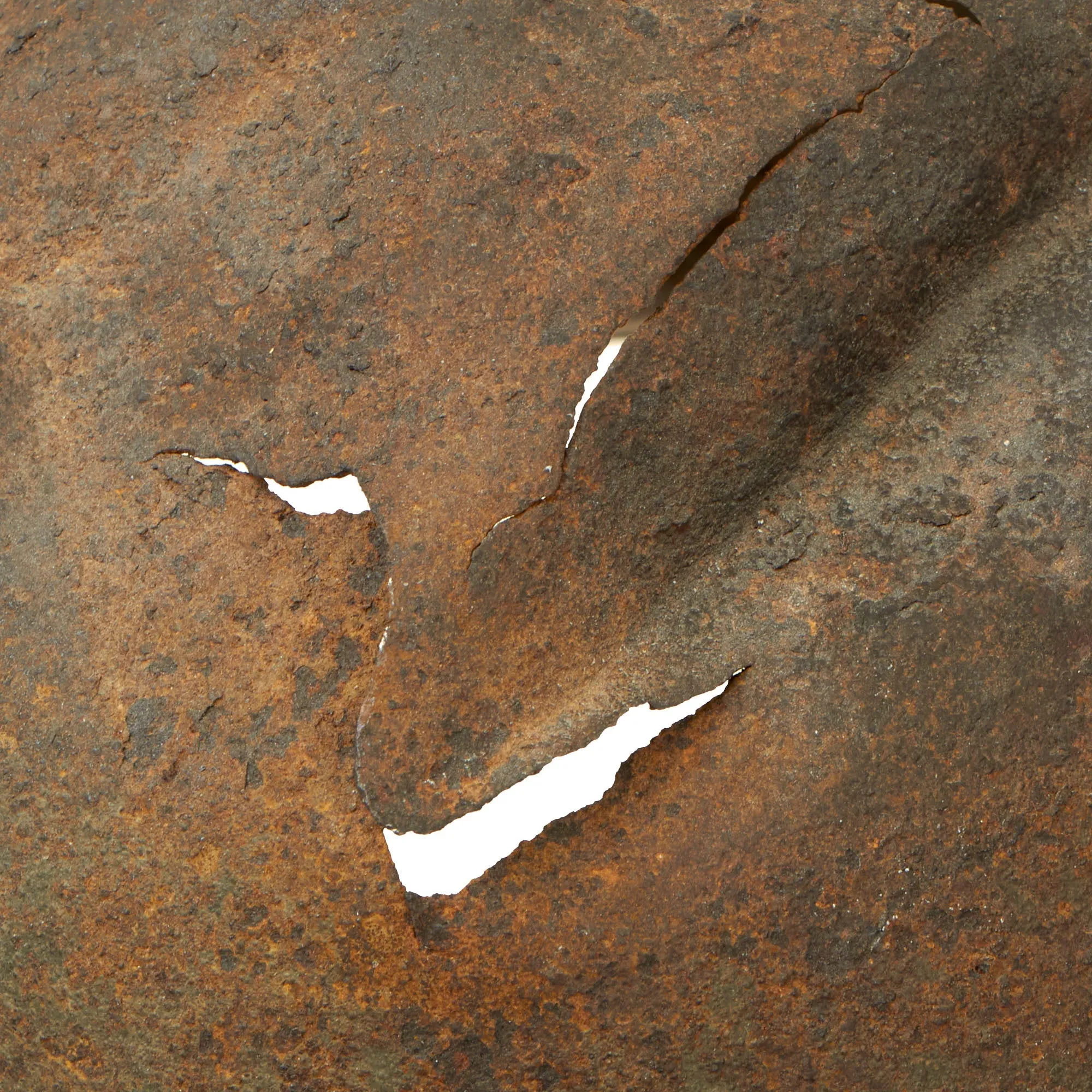 Original U.S. WWII Relic M1 Fixed Bale Front Seam Helmet Shell Recovered from Normandy in 1990s - Battle Damage