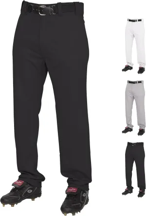 Rawlings Semi-Relaxed Full Length Baseball Pant | Solid & Piped Options | Adult Sizes | Multiple Colors