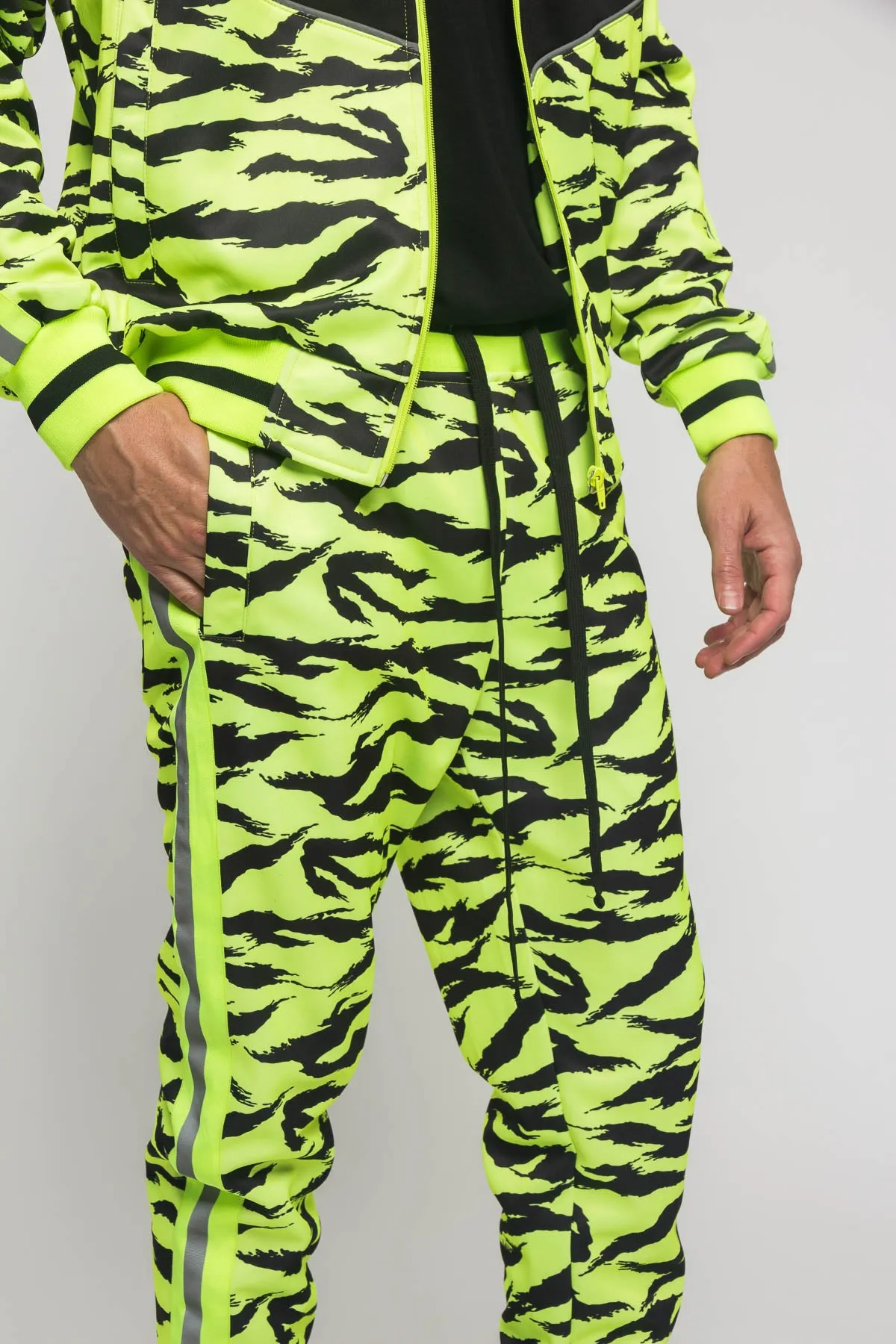 Reflective Tape Tiger Stripe Tracksuit