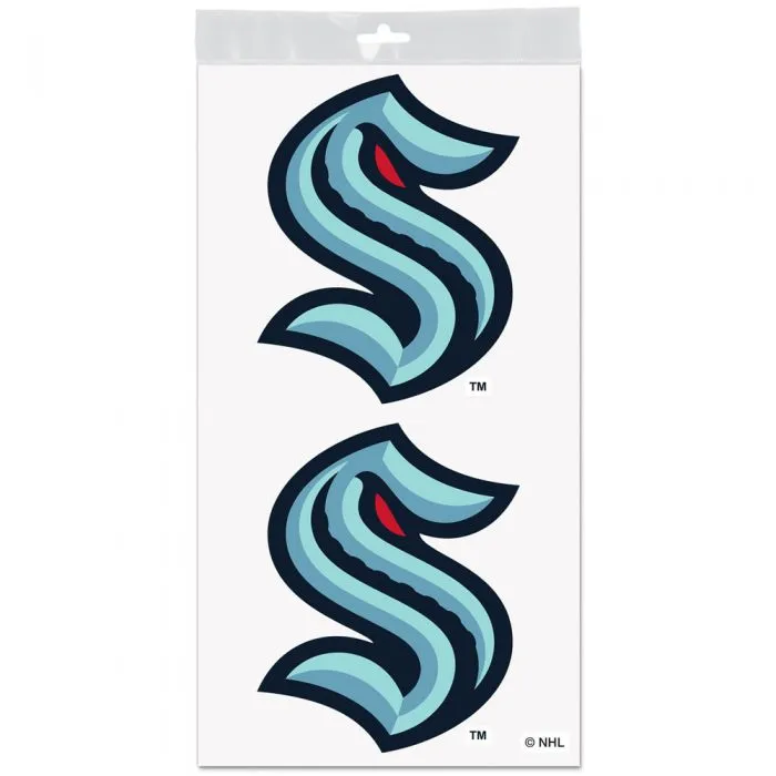 SEATTLE KRAKEN WINDOW DECAL SET OF 2