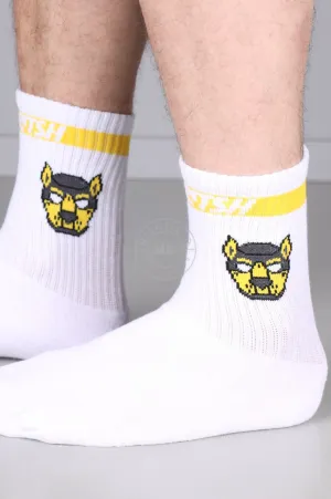 SNKRFTSH PUPPY SOCKS - YELLOW