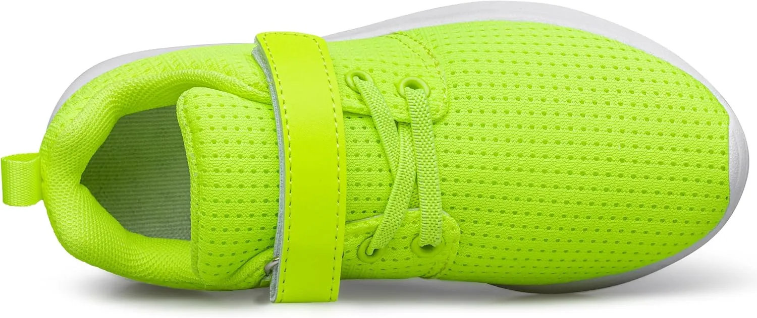 TOEDNNQI Boys Girls Sneakers Kids Lightweight Breathable Strap Athletic Running Shoes for Toddler/Little Kid/Big Kid