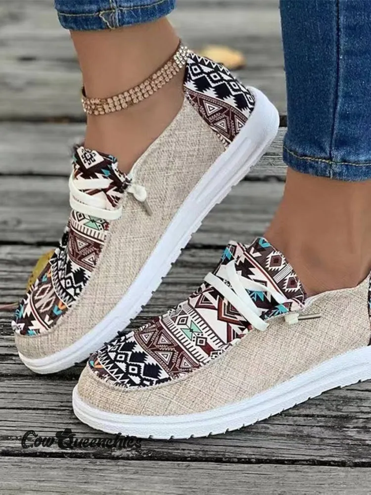 Tribal Pattern Canvas Shoes